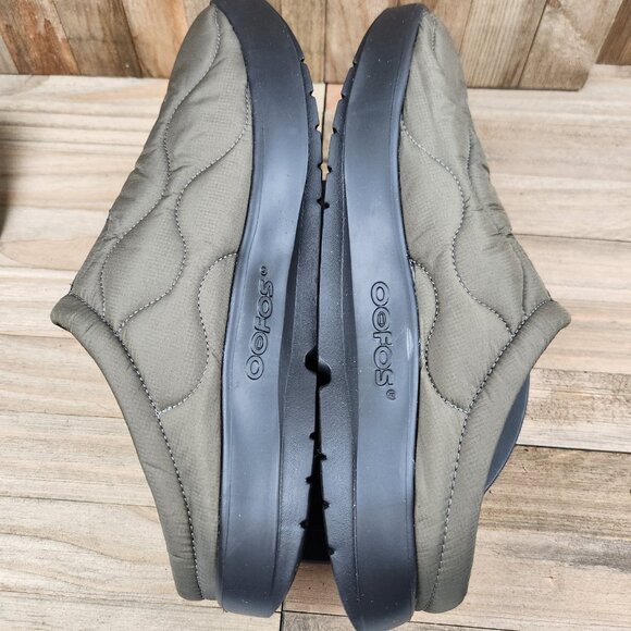 Mens Oofos OOcoozie Size 12.5 Slip on Quilted Mules Recovery Shoes - Picture 6 of 9